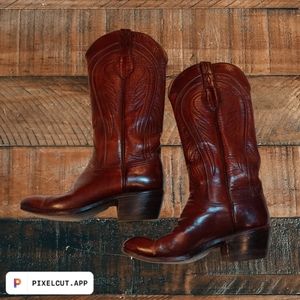 Lucchese Vintage Women's 1883 Boots Size 5 B Brown